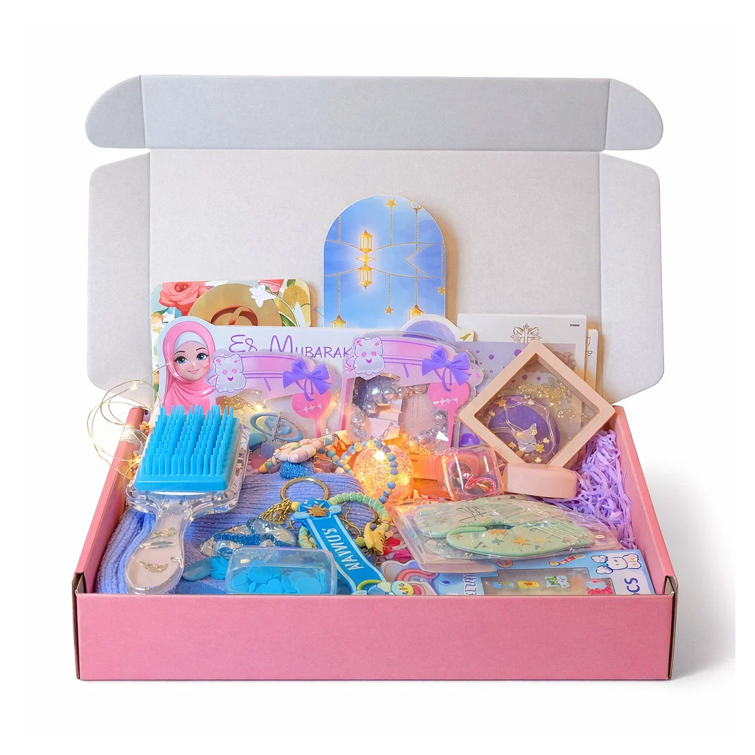 Eid gift box theme sky Blue